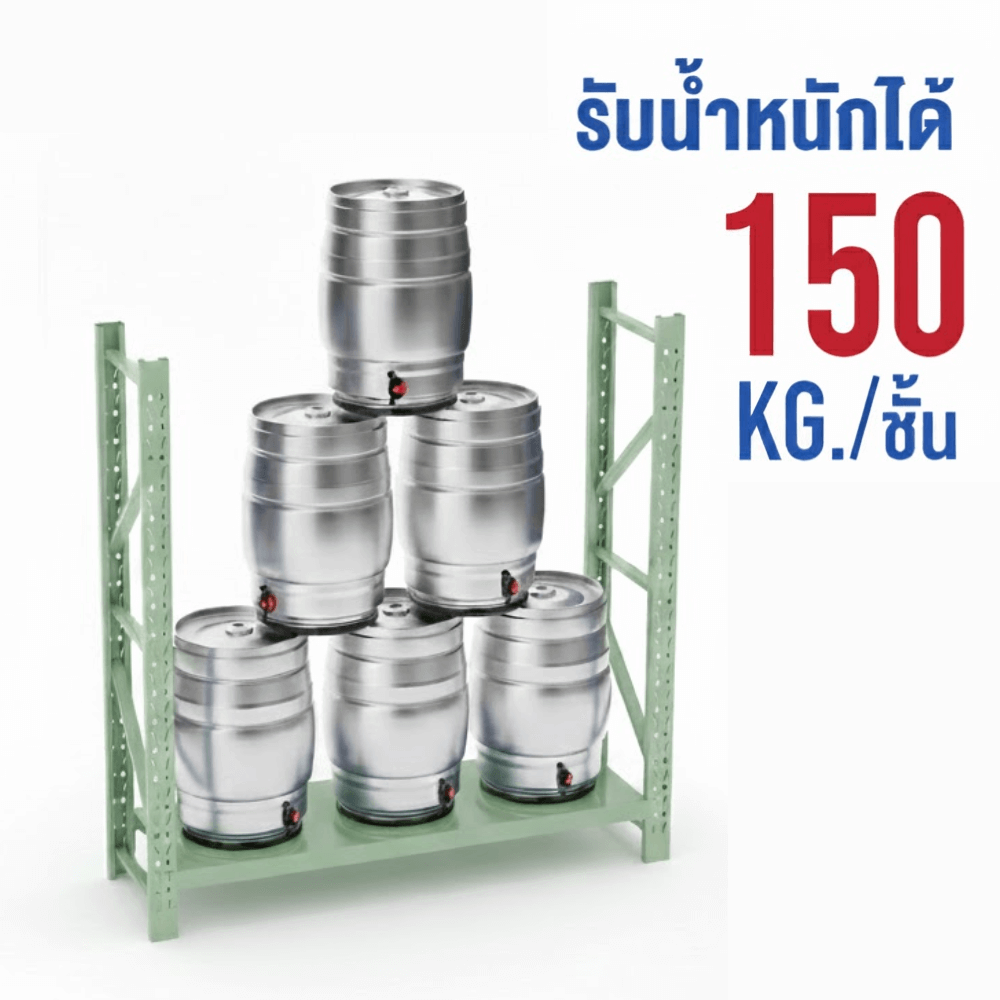 ชั้นวางของโล่ง 4 ชั้น ELIFE 200X200X40 ซม. สีเขียว_2